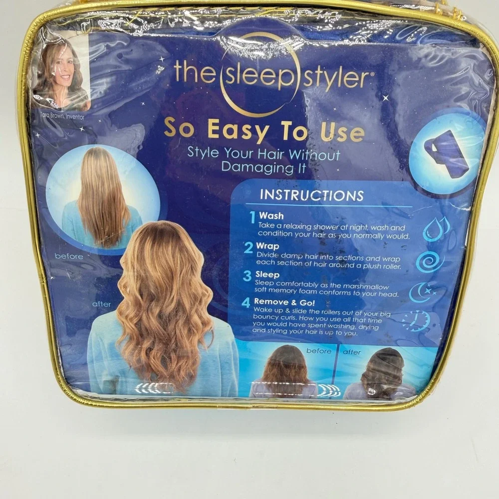 As Seen On TV The Sleep Styler 3 inch Hair Curling Rollers - Blue (12 Piece)